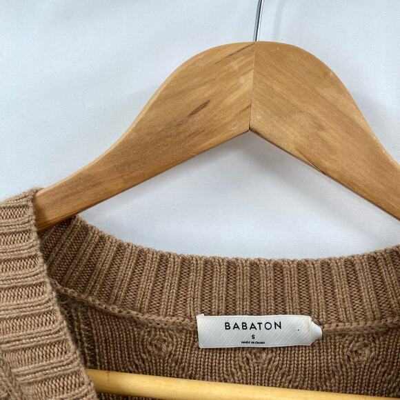Aritzia Babaton Seek Sweater Cable-knit shoulder pad sweater - Picture 3 of 7